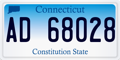 CT license plate AD68028