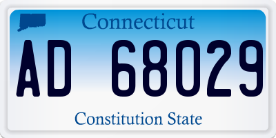 CT license plate AD68029