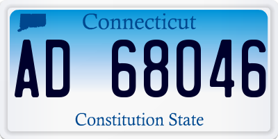 CT license plate AD68046