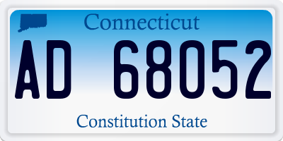 CT license plate AD68052
