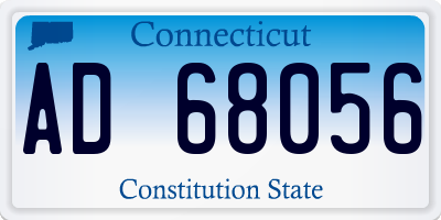 CT license plate AD68056