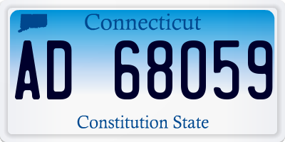 CT license plate AD68059
