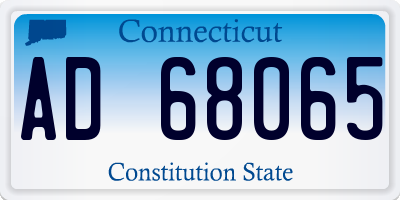 CT license plate AD68065