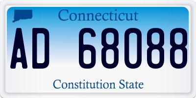 CT license plate AD68088