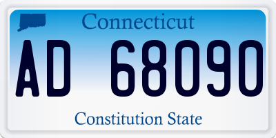 CT license plate AD68090