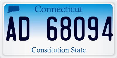 CT license plate AD68094