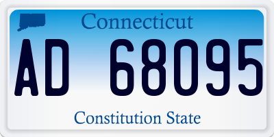 CT license plate AD68095