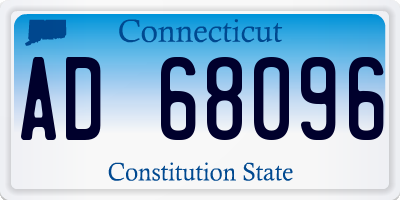 CT license plate AD68096