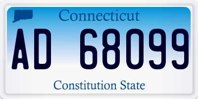 CT license plate AD68099