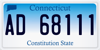 CT license plate AD68111