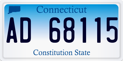 CT license plate AD68115