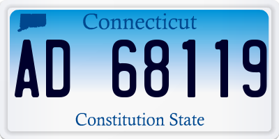 CT license plate AD68119