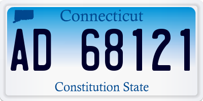 CT license plate AD68121