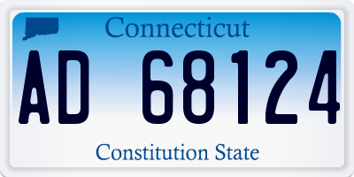 CT license plate AD68124