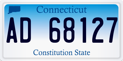 CT license plate AD68127