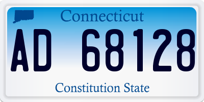 CT license plate AD68128