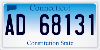 CT license plate AD68131