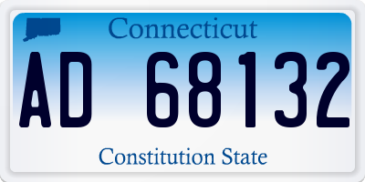 CT license plate AD68132