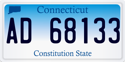 CT license plate AD68133