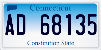 CT license plate AD68135