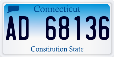 CT license plate AD68136