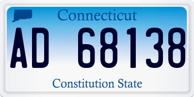 CT license plate AD68138