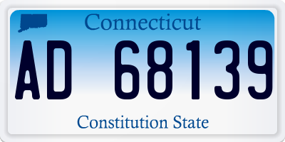 CT license plate AD68139