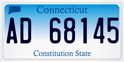 CT license plate AD68145