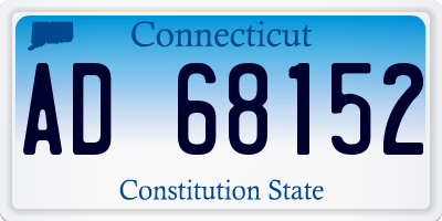 CT license plate AD68152