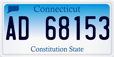 CT license plate AD68153