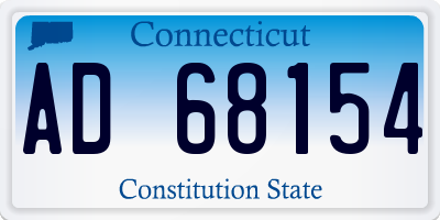 CT license plate AD68154