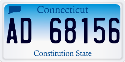 CT license plate AD68156