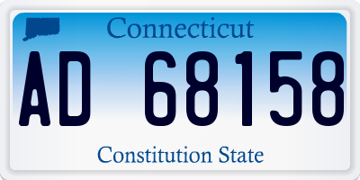 CT license plate AD68158