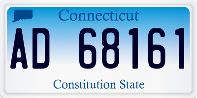 CT license plate AD68161