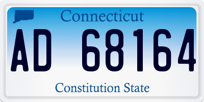 CT license plate AD68164