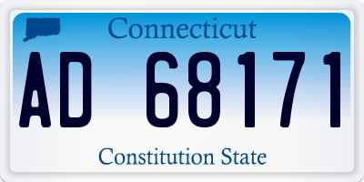 CT license plate AD68171