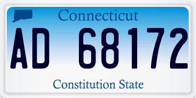 CT license plate AD68172