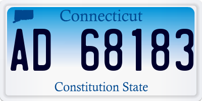 CT license plate AD68183