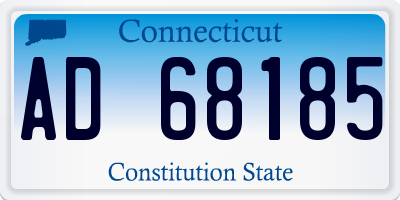 CT license plate AD68185