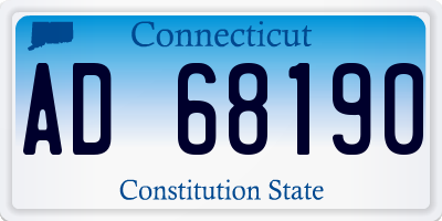 CT license plate AD68190
