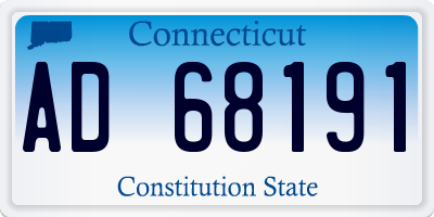 CT license plate AD68191