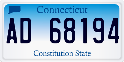 CT license plate AD68194