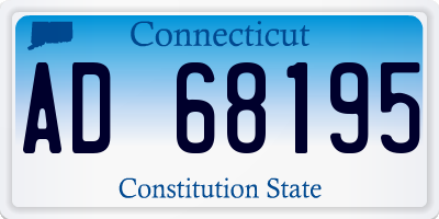 CT license plate AD68195