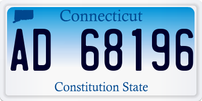 CT license plate AD68196