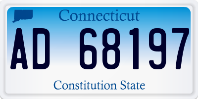 CT license plate AD68197