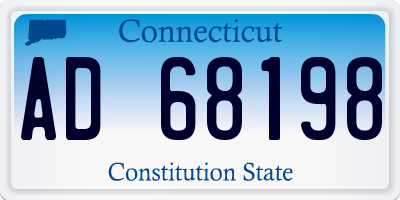 CT license plate AD68198