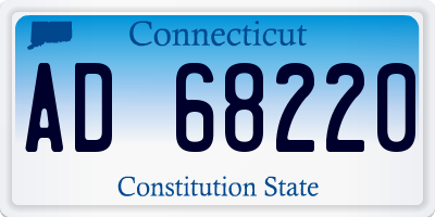 CT license plate AD68220