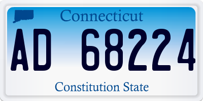 CT license plate AD68224