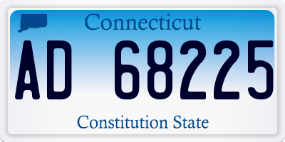 CT license plate AD68225