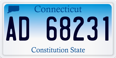 CT license plate AD68231